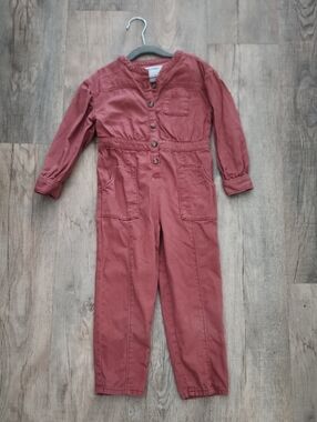 Old Navy Girls' Long-Sleeve Utility Jumpsuit - Rose